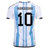 Argentinië 3 Star MARADONA 10 Thuisshirt WK voetbal 2022